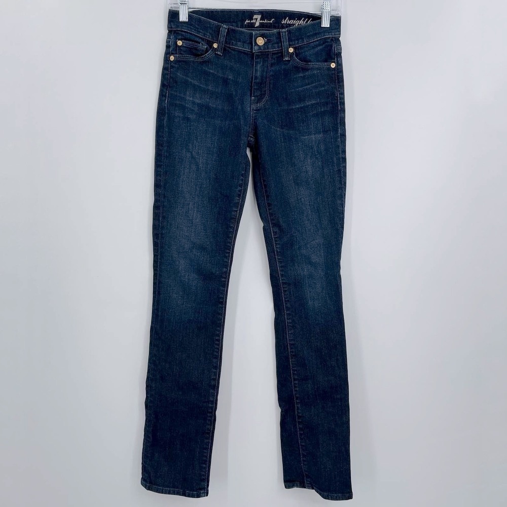 7 For All Mankind Straight Leg mid-rise jeans
